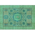 thumbnail image 1 of Ahgly Company Indoor Rectangle Abstract Light Blue Modern Area Rugs, 2' x 5', 1 of 4