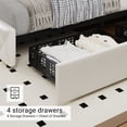 thumbnail image 4 of Cadre de Lit Plateforme Rembourré en Lin avec Rangement, 4 Tiroirs, Tête de Lit Réglable – Tailles Très Grand / Grand / Double, Plusieurs Options de Couleur Offertes, 4 of 6
