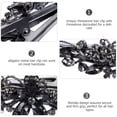 thumbnail image 3 of GETAJGHSD Elegant Black Metal Duckbill Hair Clip Rhinestone Barrette for Styling and Secure Grip, 3 of 8