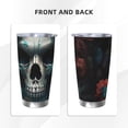 thumbnail image 3 of Cauagu Butterfly Flower Skull Pattern 20oz Tumbler,Stainless Steel Vacuum Insulated Tumbler with Lid Insulated Coffee Mug Thermal Cup with Splash Proof Sliding Lid-Without Straw, 3 of 8