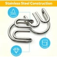 thumbnail image 6 of Metal Montessori Puzzle Solving, Metal Brain Teaser Puzzles, Steel IQ Games Physics Mind Metal Puzzles for Adults, for Party Favor Challenge, with Pouch, 6 of 8