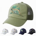 thumbnail image 4 of Gibobby Dinosaur Printed Toddler Baseball Hat Mesh Adjustable Sun Hat for 12 18 Months 1-4T Kid Boy Summer Outdoor Beach Infant Sun Cap(3-5 Year,AG), 4 of 4