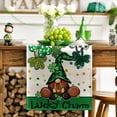 thumbnail image 2 of mubwai Gnome Lucky Charm Shamrocks St. Patrick''s Day Table Runner, Seasonal Kitchen Dining Table Decoration for Home Party Decor 13x36 Inch, 2 of 4