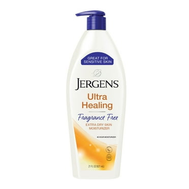 Jergens Ultra Healing Hand And Body Lotion Dry Skin Moisturizer, Fragrance Free, 21 oz