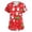 Deep Red-A#140831HH, variant on Christmas Scrub Tops Women Plus Size Stretchy V Neck Short Sleeve Scrub Tops for Women Xmas Holiday Plus Size Nurse Uniforms with Pocket