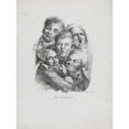 thumbnail image 2 of Louis Léopold Boilly 15x18 Gold Ornate Wood Frame and Double Matted Museum Art Print Titled - The Grimaces (1823), 2 of 4
