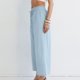 thumbnail image 3 of Pantalones Elásticos de Cintura para las Mujeres Color Sólido Vendaje Casual Pantalones Largos con Bolsillos, Pantalones de Cintura Alta Mujeres Cómodos Control Del Vientre Primavera Verano, 3 of 6