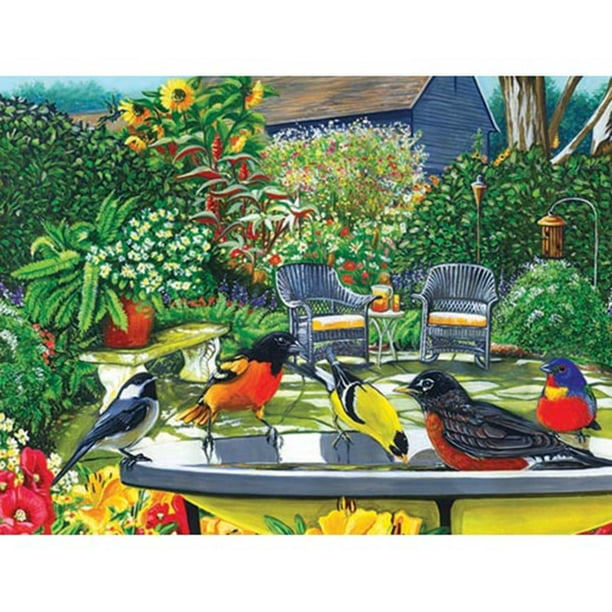 Cobble Hill Bird Bath Jigsaw Puzzle