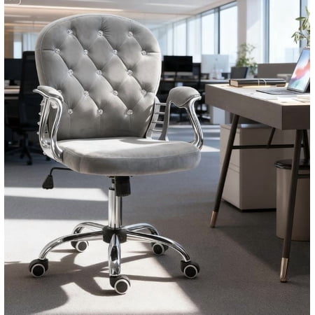 luxury tufted office chair for product