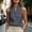 Gray, variant on Women's Halter V-Neck Sleeveless Top, Lightweight Crinkled Fabric Blouse with Stand Collar, Elegant Casual & Beach Wear Gray XXL
