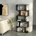thumbnail image 2 of Costway 5-Tier Bookshelf Geometric S-Shaped Bookcase Room Divider Storage Display Shelf, 2 of 9