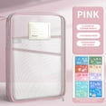 thumbnail image 1 of Pgyong Clearance A4 Transparent Mesh Storage Bag- Student Exam Paper Organizer,Homework & Book File Classification Pouch,Handheld Tutoring Document Holder, 1 of 3