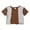 Coffee, variant on Vedolay Cute Tops Girls Summer Short Sleeve Tops Cute V Neck Loose Shirts Soft Lovely Children Tops,Brown 8-9Years