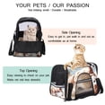 thumbnail image 3 of Horse Premium Fabric Pet Bag - Durable 900D Oxford Cloth - Cozy Sherpa Base - Ideal for Cats - Adjustable Nylon Webbing Straps - 17x10x11.8in/43x26x30cm Size, 3 of 7