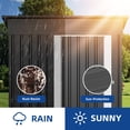 thumbnail image 5 of Uforic 5 x 3FT Outdoor Metal Storage Shed with Lockable Door, Sloped Roof, for Backyard, Garden, Gray, 5 of 9