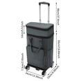 thumbnail image 2 of 55.12lbs 5* Universal Wheels Foldable Grocery Cart Rectangular Grey Grocery Cart with Telescopic Handle & Waterproof Bag, 2 of 14