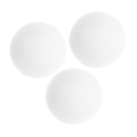 BRIGHTFUFU Set of 3 Mini Plastic Footballs 1.4in White PP Table Football Replacement for Indoor Games