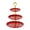 Red, variant on PALIFEUR 3 Tier Plastic Cupcake Stand, Dessert Cupcake Stand, Cakes Fruit Candy Display Tower for Wedding, Birthday Party, Tea Party, Three-layer Fruit tray