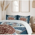 thumbnail image 6 of Ambesonne Vintage Duvet Cover Sets, English Bus Grunge Art, 2-Queen, Blue Red Beige, 6 of 7