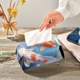 thumbnail image 5 of Fishes in Water Tissue Box Cover Leather Square Rectangle Tissue Box Holder for Bathroom Living Room Desk Office Decor, 5 of 7