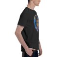 thumbnail image 3 of Jean Michel Basquiat Men's Rock Band Music Hawaiian Crew Neck Cotton Short Sleeve T Shirts, 3 of 5