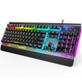 thumbnail image 1 of Teclado para juegos TECKNET con panel metálico RGB con cable IP32, 1 of 7