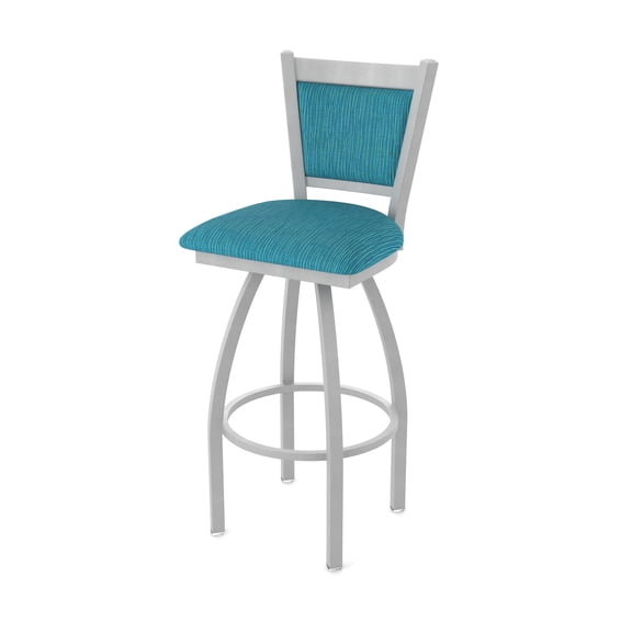 870 Hadleigh 36" Swivel Bar Stool with Anodized Nickel Finish and Graph Tidal Seat and Back