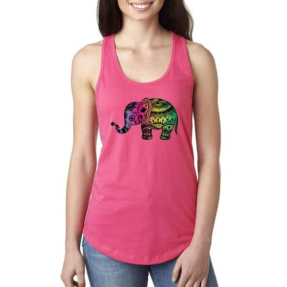 MmF - Women's Racerback Tank Top, up to Women Size 2XL - Elephant
