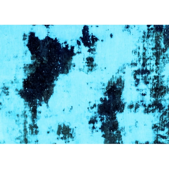 Ahgly Company Indoor Rectangle Abstract Light Blue Modern Area Rugs, 5' x 7'