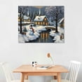 thumbnail image 2 of ONETECH Home River Snowman Lighted Canvas Wall Art Print With Timer | LED Canvas Wall Art Print Designs | Modern Artwork for Living Room Decor Gift (Home River Snowman, 16" x 12"), 2 of 4