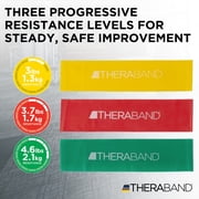 THERABAND Resistance Band Set, 5 ft, Beginner, Yellow/Red/Green, 3 Pack, Fitness