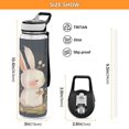thumbnail image 3 of Sports Water Bottle 1000ML Tritan Food Grade Clear Water Bottle Fitness Outdoor Sports Bike Lovely Cartoon White Rabbit, 3 of 7