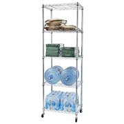 4 Shelf Wire Shelving Unit Garage NSF Wire Shelf Metal Large Storage Shelves Heavy Duty Height Adjustable Utility Commercial Organizer (24" Lx 18" W x 71" H)