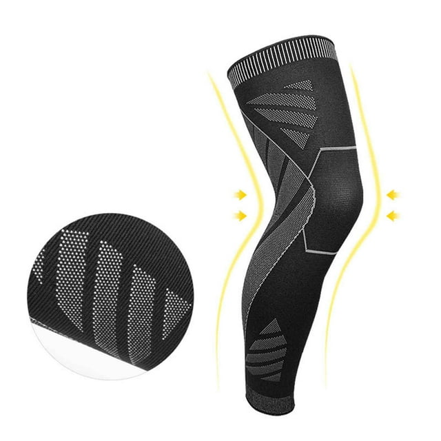 Full Leg Compression Sleeves for Knee and Leg Support Breathable Mesh Long Leg Sleeve for Athletes and Individuals