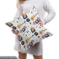 thumbnail image 5 of Ambesonne Rock and Roll Fabric by the Yard Upholstery, Repeating Music, 1 Yard, Orange Violet, 5 of 5