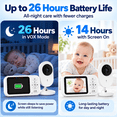 thumbnail image 2 of Askmuse 2.8" Baby Monitor with Camera and Audio,No WiFi Portable Baby Camera Monitor with Night Vision, VOX,Two-Way Talk,6 Lullabies,Temperature Sensor,Plug and Play,for Travel,Room,Pet, 2 of 9