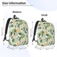 thumbnail image 2 of Disketp Hawaiian Style Mochila de Lona Estampada, Mochila Escolar de Viaje Ligera para Estudiantes y Portátil-Medium, 2 of 5