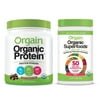 Orgain - Organic Vegan, Non-GMO Plant Based Protein Powder - Creamy Chocolate Fudge (1.02 LB) + Superfoods Powder - Berry (0.62 LB)