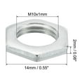 thumbnail image 2 of Tuercas Hexagonales de Acero Uxcell M10x1.0 60 Pcs Hardware de Rosca Métrica Acabado Galvanizado 2mm de Alto, 2 of 5