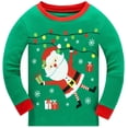 thumbnail image 2 of Popshion Baby Boys Christmas Pajamas Set 100% Cotton Xmas Sleepwear, 2-Piece, Size 3T, 2 of 7