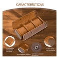 thumbnail image 3 of Estuche Para Relojes 3 Rejillas Exhibidor Retro Cuero CAFE, 3 of 5
