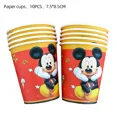 thumbnail image 5 of Decoraciones de fiesta de cumpleaños de Mickey rojo de Disney, suministros de vajilla de fiesta desechables para Baby Shower de niño, platos de papel, servilletas, pancartas, 5 of 5