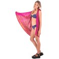 thumbnail image 2 of HAPPY BAY Women's Beachwear Summer Beach Wrap Bikini Wraps Sarong Coverups Swimwear Swim Cover up Skirt Bathing suit Swimsuit Pareo for Women One Size Taffy, Leaves, 2 of 4