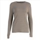 thumbnail image 3 of Camiseta de Larga A Rayas para Mujer, Cuello Redondo, Corte Holgado Color Café M, 3 of 10