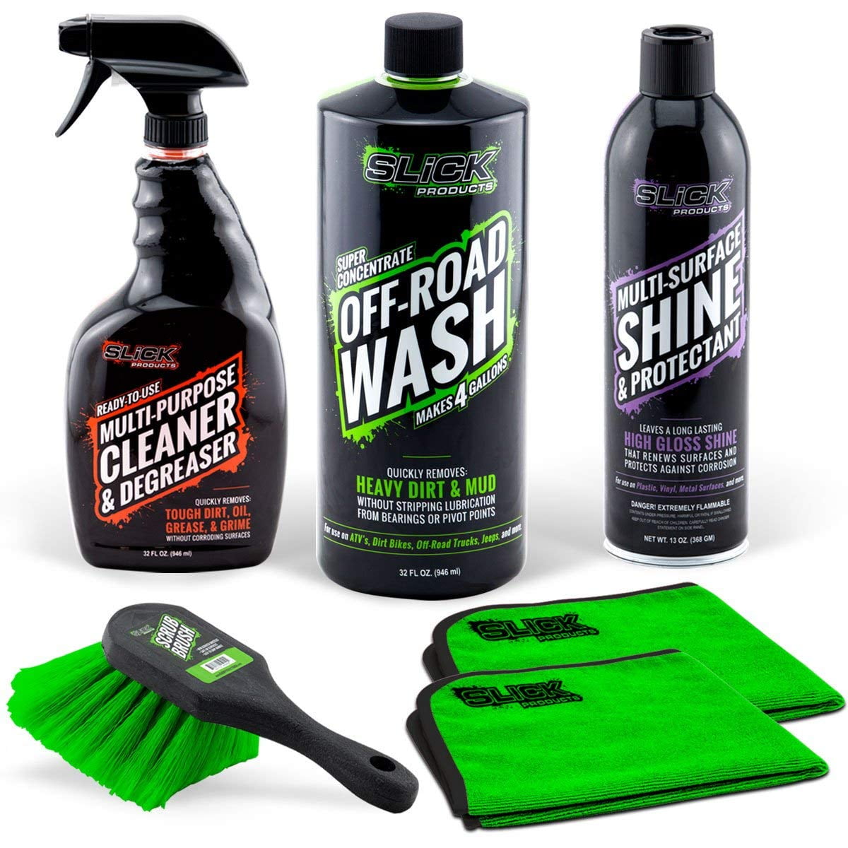 Slick Products Motorsports Cleaning Kit for use on Dirt Bikes, ATV, UTV
