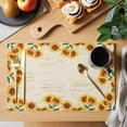 thumbnail image 2 of Yellow Sunflowers Placemats Set of 4 Farmhouse Rustic Botanical Floral Plants Place Mats Indoor Wipeable Table Mats Washable Dining Table Placemats for Kitchen Holiday Party Home Decor 13x19 Inch, 2 of 9