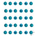 thumbnail image 2 of Nearly Natural Teal Plastic Holiday Christmas 2.5" Shatterproof Ornament Set, 30 Count, 2 of 4