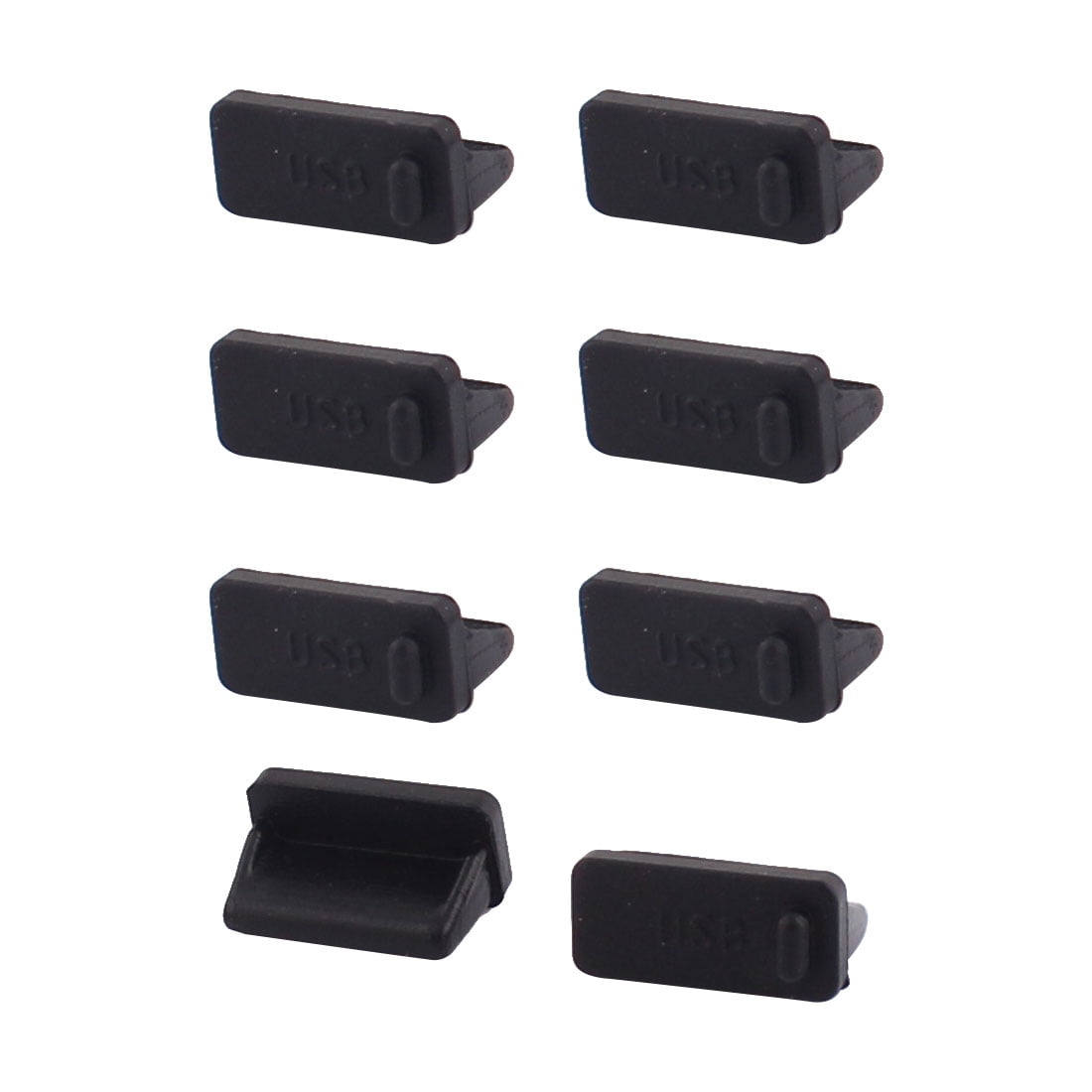 50 PCS, Black Kebinfen 50 PCS Black Silicone USB Port Cover Anti Dust Protector for USB Type-A Female End 