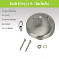 thumbnail image 2 of Aspen Creative 21523-14 Modern Light Fixture Canopy Kit, 5" Diameter with Collar Loop, 7/16" Center Hole, Brushed Nickel, 4 Pack, 2 of 4