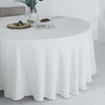 thumbnail image 2 of Efavormart 120" White Premium Faux Linen Round Tablecloth | Textured Wrinkle Free Tablecloth, 2 of 11
